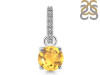 Citrine & White Topaz Pendant CIT-RDP-549-CZ-LOOP.