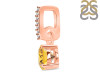Citrine & White Topaz Pendant CIT-RDP-549-CZ-LOOP.