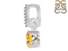Citrine & White Topaz Pendant CIT-RDP-549-CZ-LOOP.
