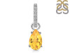 Citrine & White Topaz Pendant CIT-RDP-550-CZ-LOOP.
