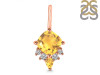 Citrine & White Topaz Pendant CIT-RDP-729.