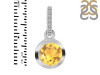 Citrine & White Topaz Pendant CIT-RDP-742-CZ-LOOP.