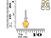 Citrine & White Topaz Pendant CIT-RDP-780-CZ-LOOP.