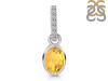 Citrine & White Topaz Pendant CIT-RDP-780-CZ-LOOP.
