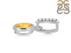 Citrine & White Topaz Pendant CIT-RDP-780-CZ-LOOP.