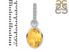 Citrine & White Topaz Pendant CIT-RDP-792-CZ-LOOP.