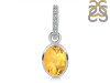 Citrine & White Topaz Pendant CIT-RDP-792-CZ-LOOP.