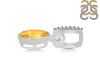 Citrine & White Topaz Pendant CIT-RDP-792-CZ-LOOP.