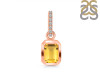 Citrine & White Topaz Pendant CIT-RDP-954-CZ-LOOP.