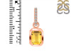 Citrine & White Topaz Pendant CIT-RDP-954-CZ-LOOP.