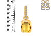 Citrine & White Topaz Pendant CIT-RDP-954-CZ-LOOP.