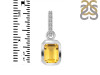 Citrine & White Topaz Pendant CIT-RDP-954-CZ-LOOP.