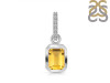 Citrine & White Topaz Pendant CIT-RDP-954-CZ-LOOP.