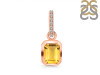 Citrine & White Topaz Pendant CIT-RDP-955-CZ-LOOP.