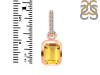 Citrine & White Topaz Pendant CIT-RDP-955-CZ-LOOP.