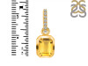 Citrine & White Topaz Pendant CIT-RDP-955-CZ-LOOP.