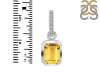 Citrine & White Topaz Pendant CIT-RDP-955-CZ-LOOP.