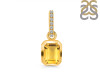 Citrine & White Topaz Pendant CIT-RDP-955-CZ-LOOP.