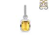Citrine & White Topaz Pendant CIT-RDP-955-CZ-LOOP.