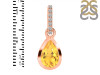 Citrine & White Topaz Pendant CIT-RDP-956-CZ-LOOP.