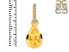 Citrine & White Topaz Pendant CIT-RDP-956-CZ-LOOP.