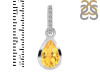 Citrine & White Topaz Pendant CIT-RDP-956-CZ-LOOP.