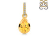 Citrine & White Topaz Pendant CIT-RDP-956-CZ-LOOP.