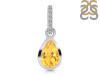 Citrine & White Topaz Pendant CIT-RDP-956-CZ-LOOP.