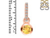 Citrine & White Topaz Pendant CIT-RDP-957-CZ-LOOP.