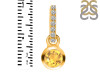 Citrine & White Topaz Pendant CIT-RDP-957-CZ-LOOP.