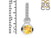 Citrine & White Topaz Pendant CIT-RDP-957-CZ-LOOP.
