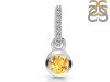 Citrine & White Topaz Pendant CIT-RDP-957-CZ-LOOP.