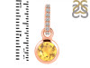 Citrine & White Topaz Pendant CIT-RDP-958-CZ-LOOP.