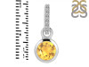 Citrine & White Topaz Pendant CIT-RDP-958-CZ-LOOP.