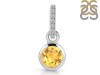 Citrine & White Topaz Pendant CIT-RDP-958-CZ-LOOP.