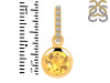 Citrine & White Topaz Pendant CIT-RDP-959-CZ-LOOP.