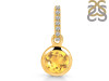 Citrine & White Topaz Pendant CIT-RDP-959-CZ-LOOP.