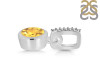 Citrine & White Topaz Pendant CIT-RDP-959-CZ-LOOP.