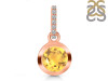 Citrine & White Topaz Pendant CIT-RDP-992-CZ-LOOP.