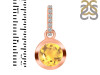 Citrine & White Topaz Pendant CIT-RDP-992-CZ-LOOP.