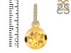 Citrine & White Topaz Pendant CIT-RDP-992-CZ-LOOP.