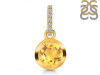 Citrine & White Topaz Pendant CIT-RDP-992-CZ-LOOP.
