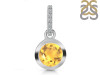 Citrine & White Topaz Pendant CIT-RDP-992-CZ-LOOP.