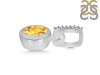 Citrine & White Topaz Pendant CIT-RDP-992-CZ-LOOP.