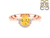 Citrine & White Topaz Ring CIT-RDR-2192.