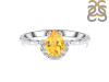 Citrine & White Topaz Ring CIT-RDR-2192.