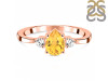 Citrine & White Topaz Ring CIT-RDR-2213.