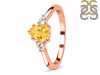 Citrine & White Topaz Ring CIT-RDR-2213.
