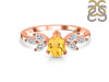 Citrine & White Topaz Ring CIT-RDR-2556.