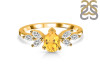Citrine & White Topaz Ring CIT-RDR-2556.